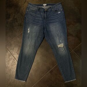 Ava & Viv Dark Blue Distressed Skinny Jeans size 18